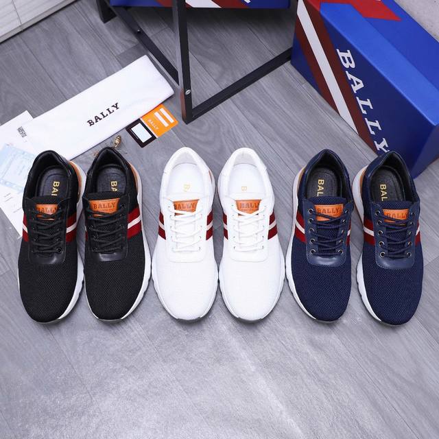 商品商标：Bally 巴莉 休闲鞋 正码码数: 38-44 商品材料：精选透气飞织鞋面，皮内里 橡胶防滑大底大底